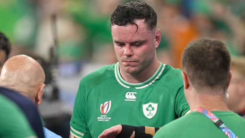 James Ryan receiving treatment for his hand injury last weekend