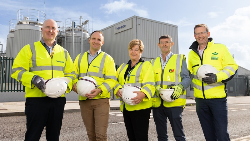 Brian Colgan, Site Director Little Island, Pat O'Connor, Engineering Manager PEPSICo, Jennifer Quinn, Engineering Director PepsiCo, Anthony O'Rourke, PMGroup Incoming CEO and Mike McLoughlin from John Paul Construction