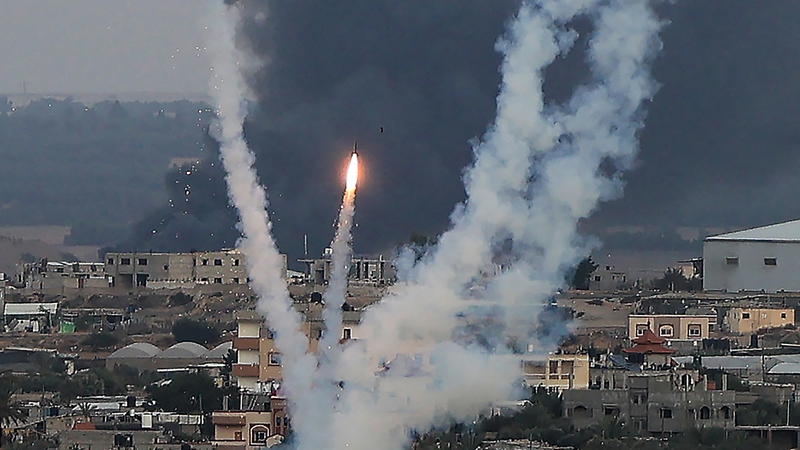 Palestinian militants fire rockets towards Israel from Rafah