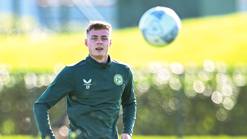 Evan Ferguson leads the line for Ireland