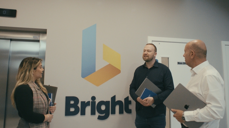 Aimee Hall, Customer Success Manager at CWSI, with Alan Kelly, IT Manager at Bright Software Group and Julian McMenamin Country Manager at Sentinel One