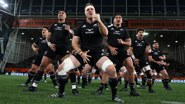 Sam Cane leading the haka ahead of the second Test against Ireland last year