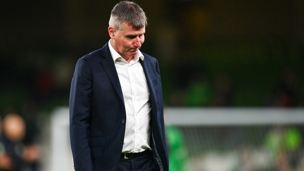 Republic of Ireland manager Stephen Kenny after the full-time whistle in the 2-0 defeat to Greece
