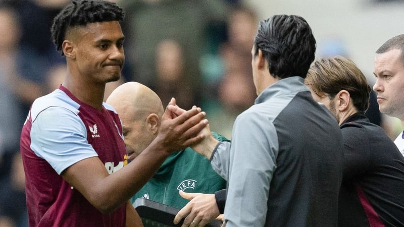 Ollie Watkins with Villa boss Unai Emery