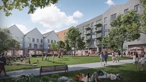 An artist's impression of the Cherrywood village centre