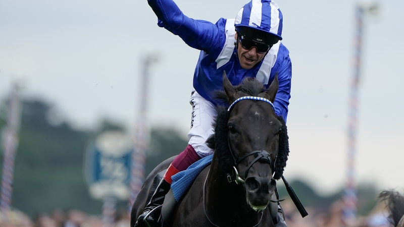 Mostahdaf and Frame Dettori winning the Juddmonte in August
