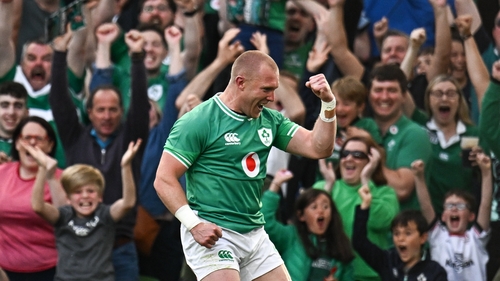 Earls scored his final Irish try on his 100th cap against England in August