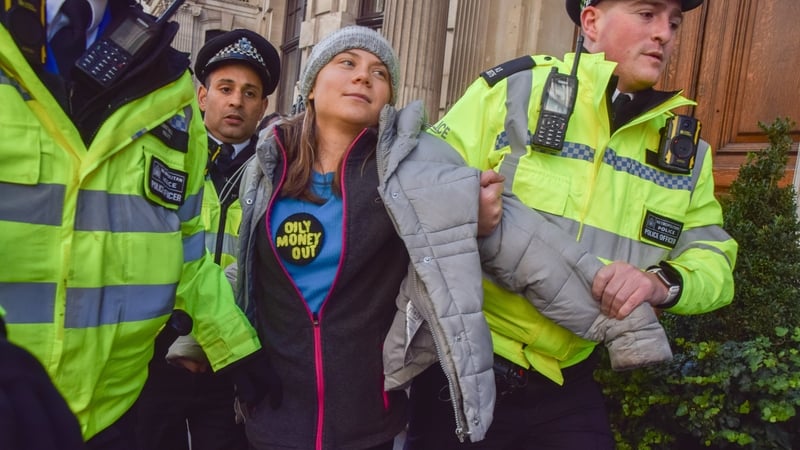 She was one of 26 activists who were arrested near the InterContinental Hotel in Mayfair yesterday