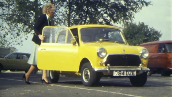 Rally driver Rosemary Smith test drives the Mini, 1978