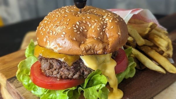 Jeeny's smashed burgers with cheese sauce