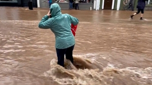 There was severe floods and extensive damage in Midleton, Co Cork following Storm Babet. Parts of Co Cork were got more than a month's rainfall in less that 24 hours during the storm. (Pic: @realLiamMac)
