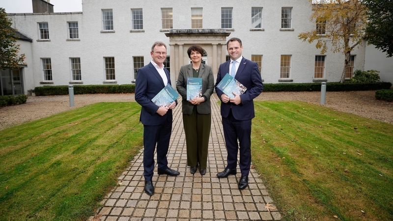 Tom Flanagan, UCD Director of Enterprise and Commercialisation, Professor Orla Feely, President of UCD and Minister of State for Business, Employment and Retail, Neale Richmond