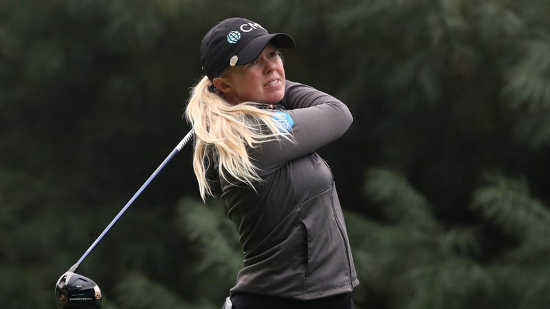 Stephanie Meadow on the 13th hole in South Korea