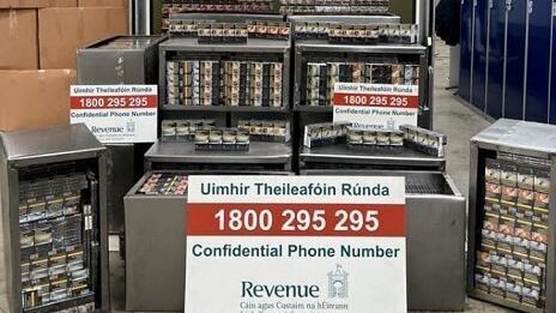A man in his 20s was arrested after more than 430,000 cigarettes were seized in Co Cavan