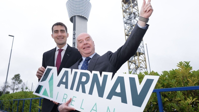 Minister of State Jack Chambers and Peter Kearney, CEO of AirNav Ireland