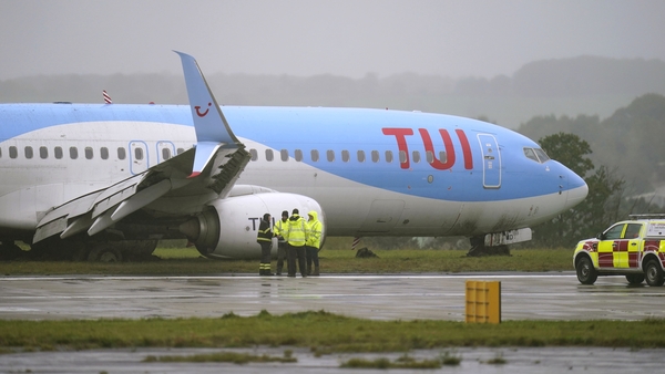 A plane went off the runway when landing in windy conditions in Leeds