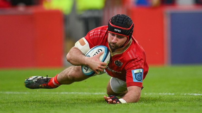 Diarmuid Barron scored Munster's second try