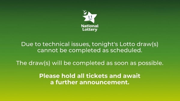Lottery draw broadcast halted due to technical issue
