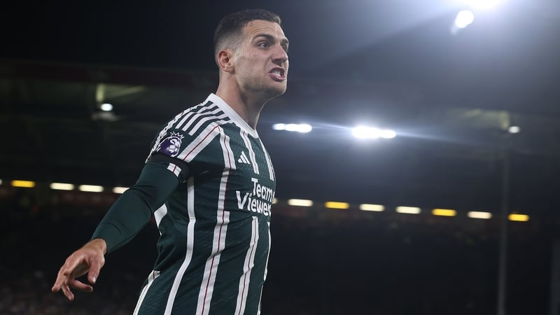 Manchester United's Diogo Dalot celebrates his winning goal