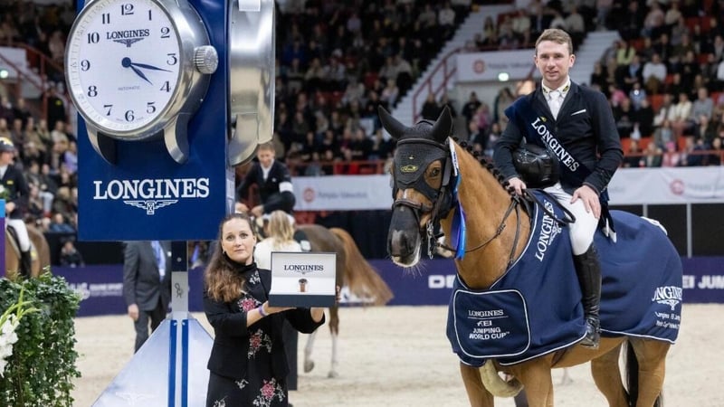 Richard Howley and Consulent de Prelet Z following their win in Finland