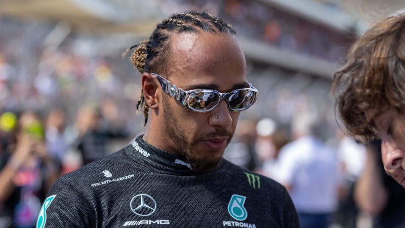 Lewis Hamilton pictured pre-race in Austin