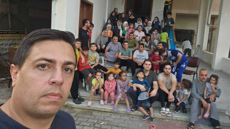 Ibrahim Alagha and extended family in Gaza