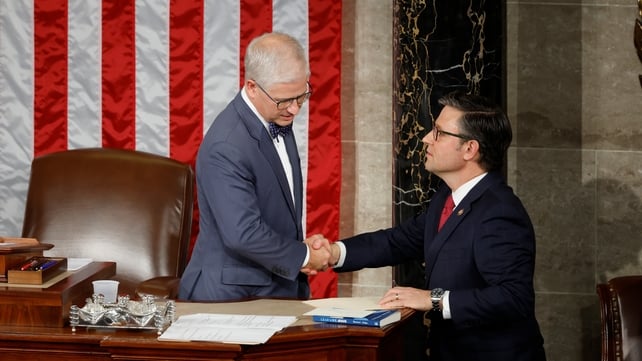 Mike Johnson (R) was elected speaker of the US House of Representatives in October after Kevin McCarthy was ousted by a small group of hardline Republicans