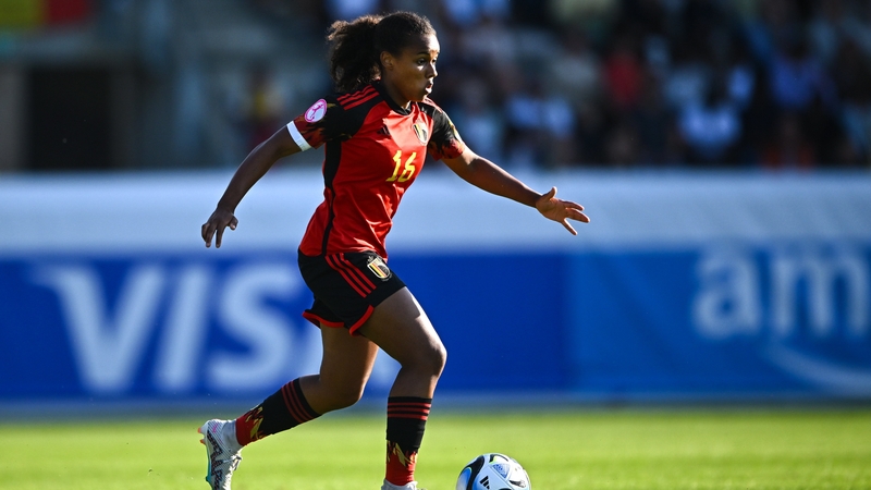 Belgium's Thirsa De Meester opened the scoring against Ireland in Tubize
