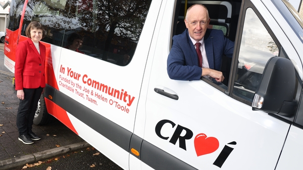 Croí CEO Neil Johnson and Mary Lardiner of the O'Toole Trust (Image: Aengus Mc Mahon)