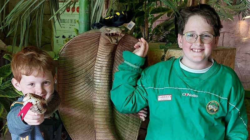 Billy (on the right) with his brother Oisin.