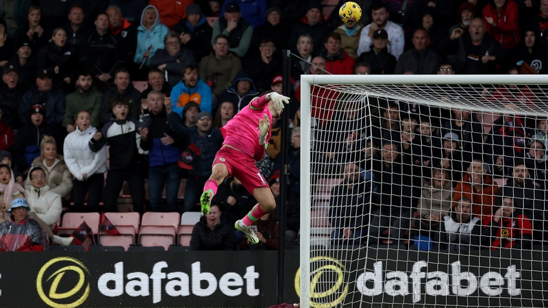 Burnley goalkeeper James Trafford got a hand to Philip Billing's shot but couldn't keep the ball out of his net