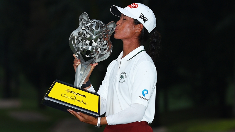 Celine Boutier took the title after the ninth play-off hole
