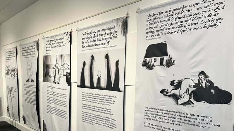 A selection from the Reimagining The Islandmagee Witches exhibition at Carrickfergus Museum, Co Antrim