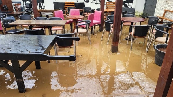 Flood water in Lumpers Bar, Co Louth