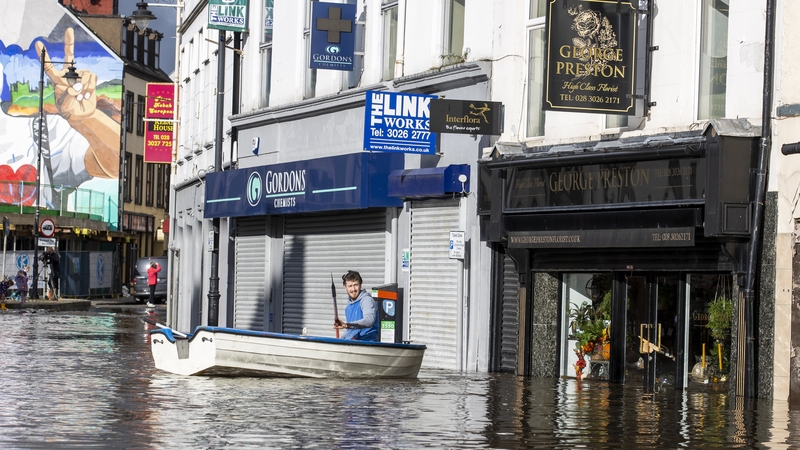 Newry was was among the areas worst hit following heavy rain recently