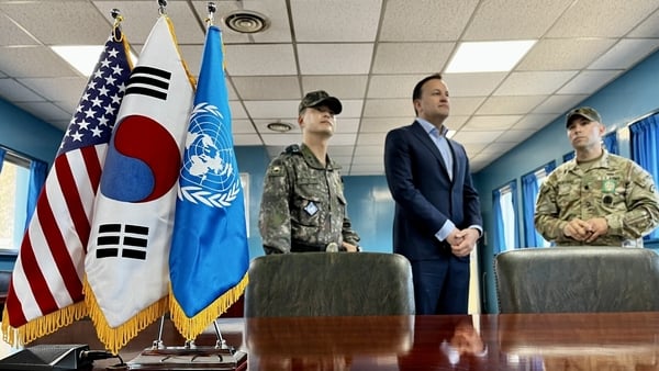 Taoiseach Leo Varadkar was technically inside North Korea inside the conference room at Panmunjom