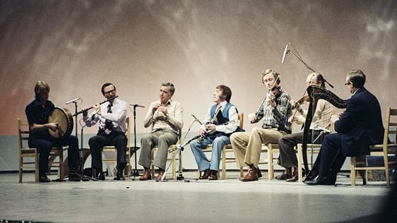 The Chieftains perform on the opening night of RTÉ 2 at the Cork Opera House, 2 November 1978 (2249…