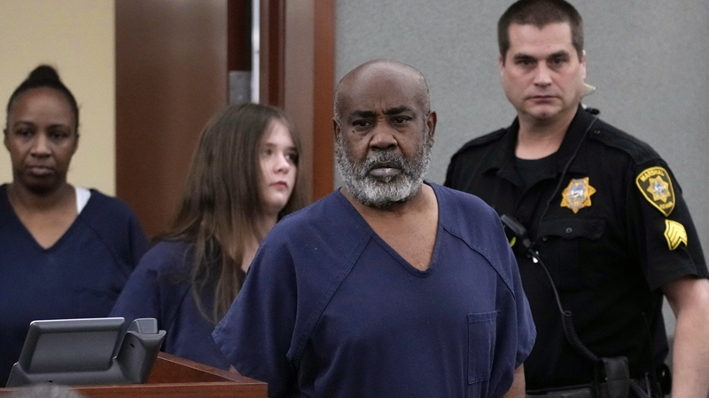Duane 'Keffe D' Davis , responded 'not guilty' when asked by Clark County district judge Tierra Jones if he wanted to enter a plea