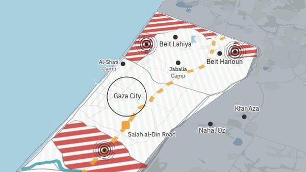 Interactive map: Israel's Ground Activity in Gaza
