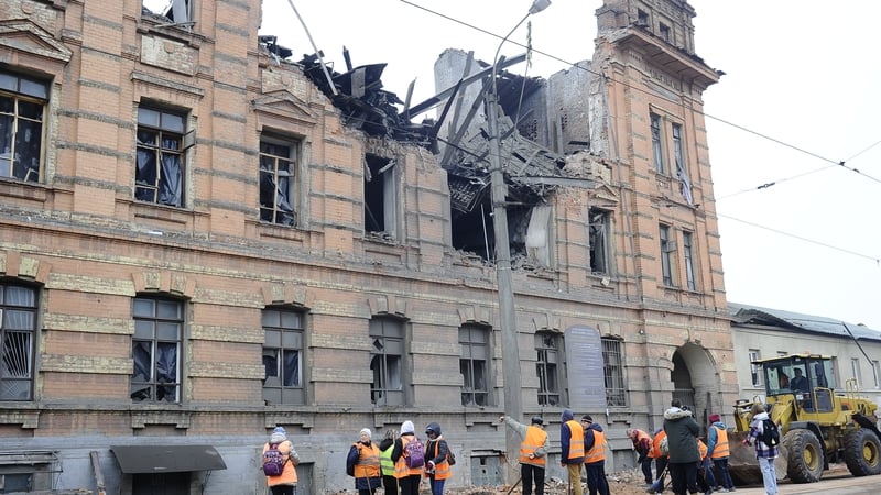 There were no reported fatalities, though there was significant damage to residential buildings and a college in the northeastern city of Kharkiv