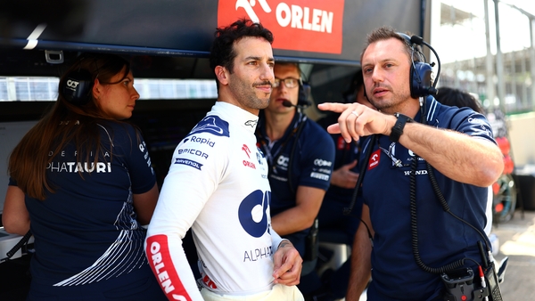 Daniel Ricciardo was almost hit by a stray tyre