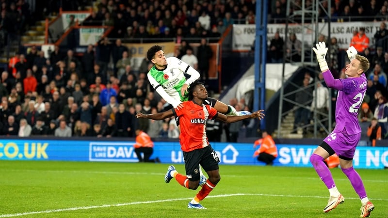 Luis Diaz's header looped over the goalkeeper