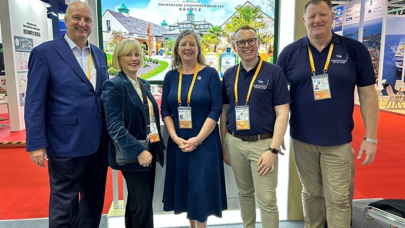 PJ and Denise Rigney with The Shed Distillery team and Wendy Dorman-Smith, Irish Consul General in Shanghai