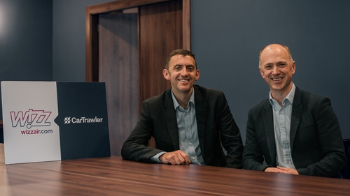 Robert Carey President Wizz Air and Peter O Donovan CEO CarTrawler.