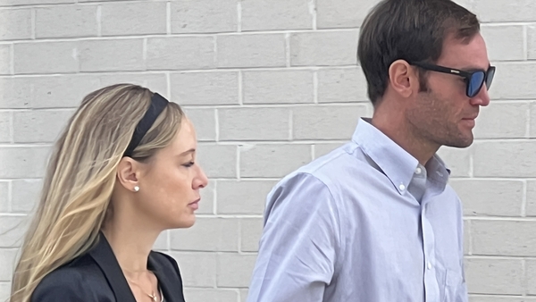Molly Martens Corbett and her brother Connor Martens arrive at Lexington Courthouse this morning
