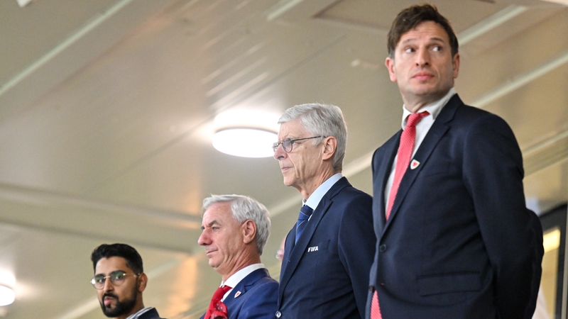 Noel Mooney with Arsene Wenger and Ian Rush during the 2022 World Cup