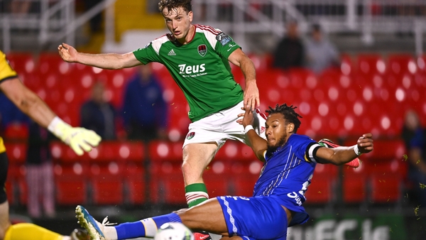 Cian Bargary of Cork rides a tackle from Waterford's Giles Phillips in their Cup clash in August