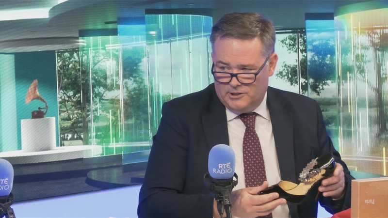 CAB's Chief Bureau Officer Michael Gubbins with some of the items up for auction