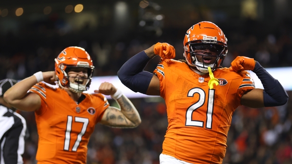 D'Onta Foreman celebrates his game-winning touchdown