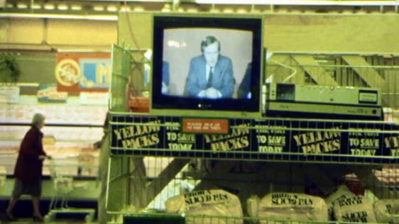 Don Tidey video appeal in Quinnsworth, Dún Laoghaire, 1983.